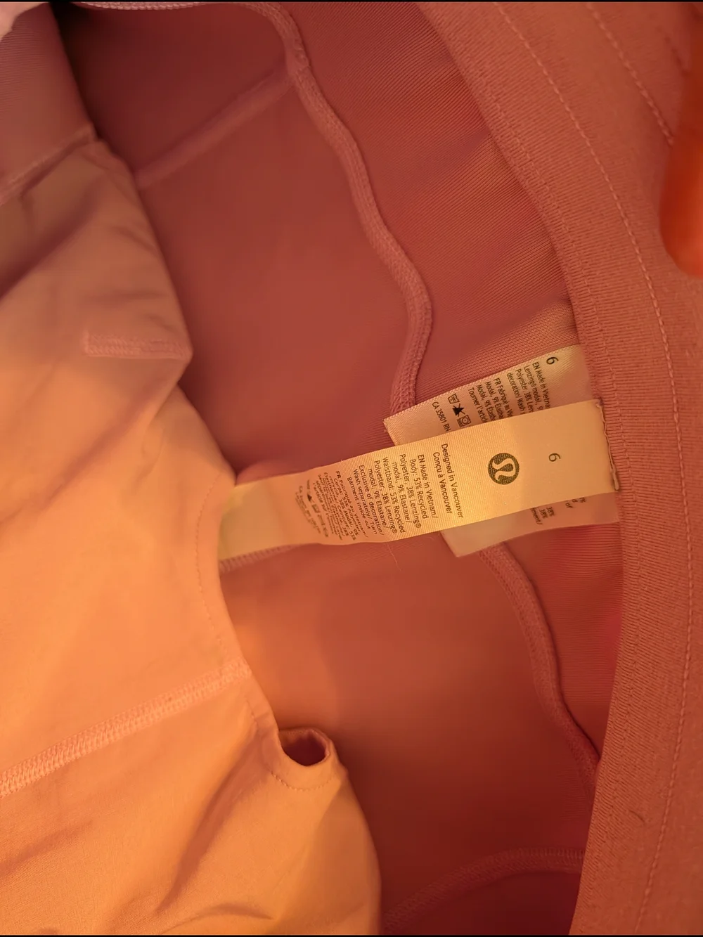 Lululemon Size 6 Baby Pink Color